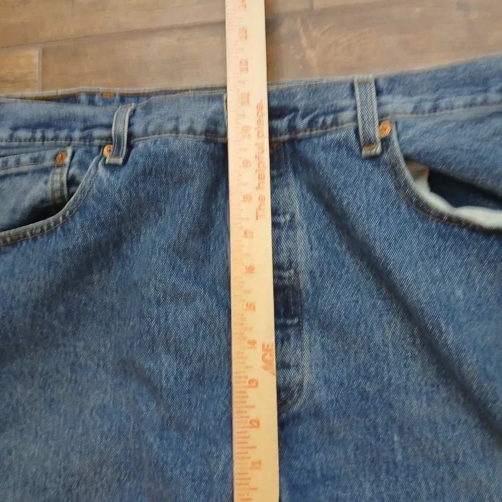 Levi's 501 Jeans Mens 38x32 (FITS 37x30) Blue Button Fly Straight Leg Cotton